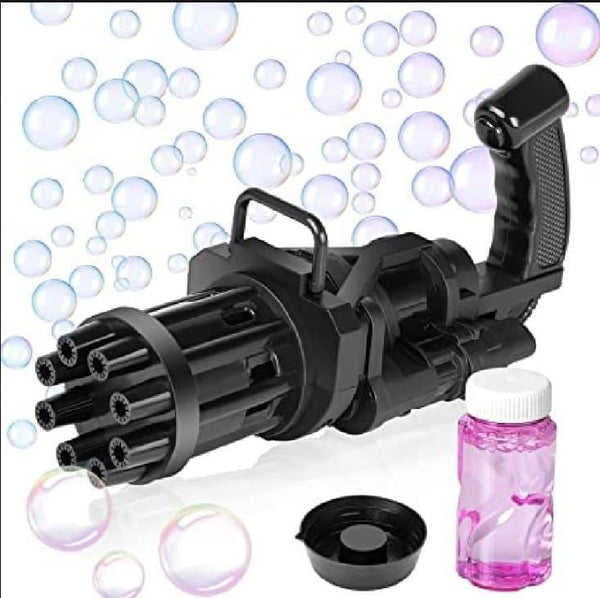 Electric Gatling Bubble Gun-8 Hole Automatic Bubble Blaster Toy Gun