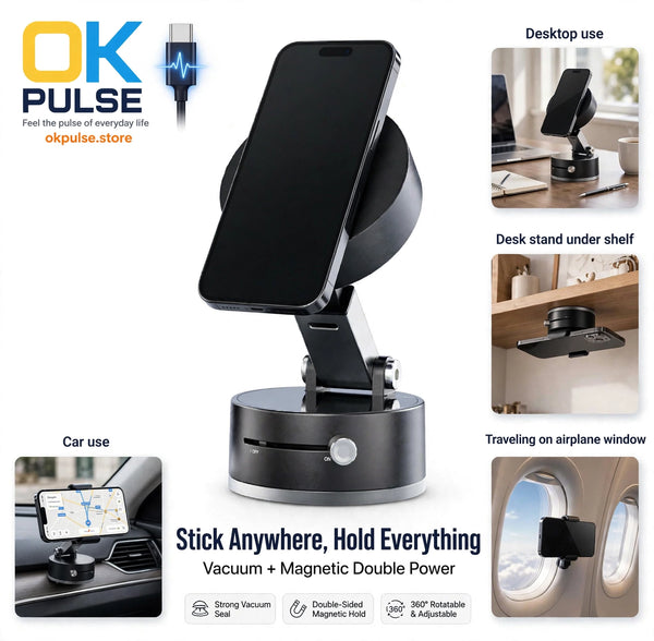 Vacuum Double-sided Magnetic Phone Holder